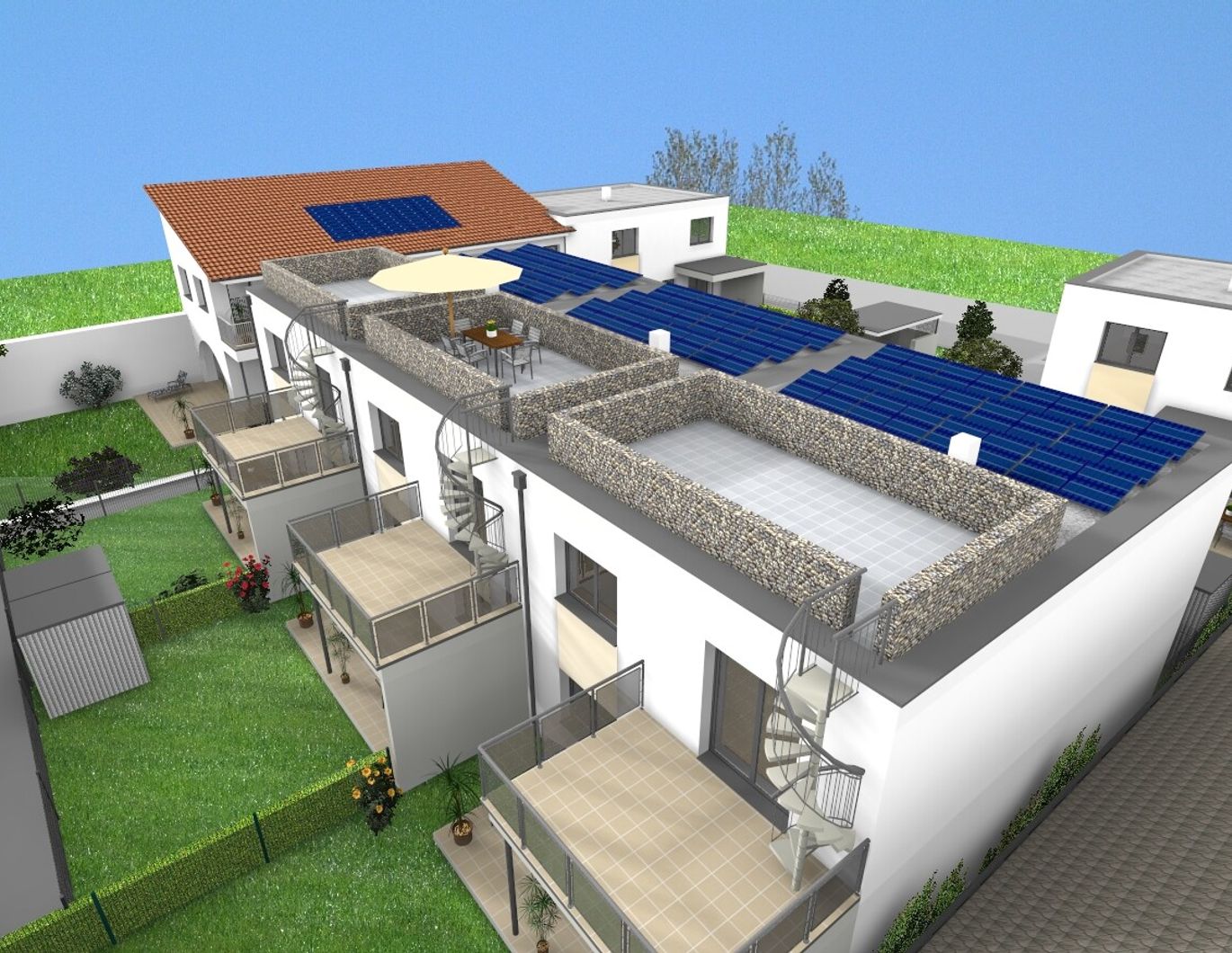 Eckreihenhaus mit Dachterrasse - Wohnhausanlage Rohrbacher Straße - Top 4
