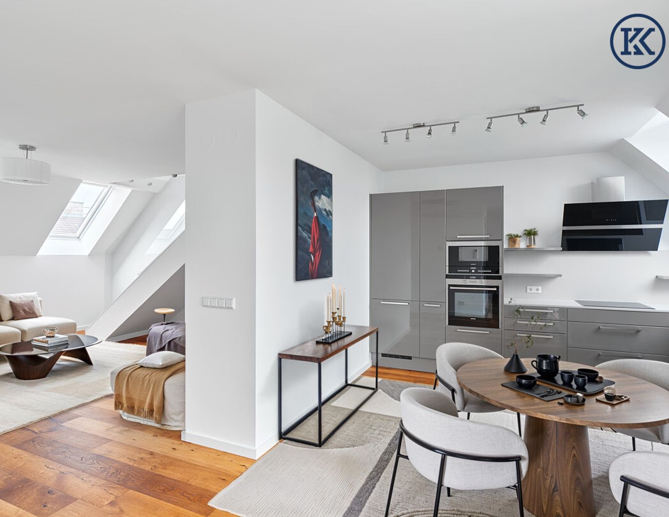 Luxus-Dachgeschosswohnung mit Galerie und zwei Terrassen in bester Lage des 9. Bezirks