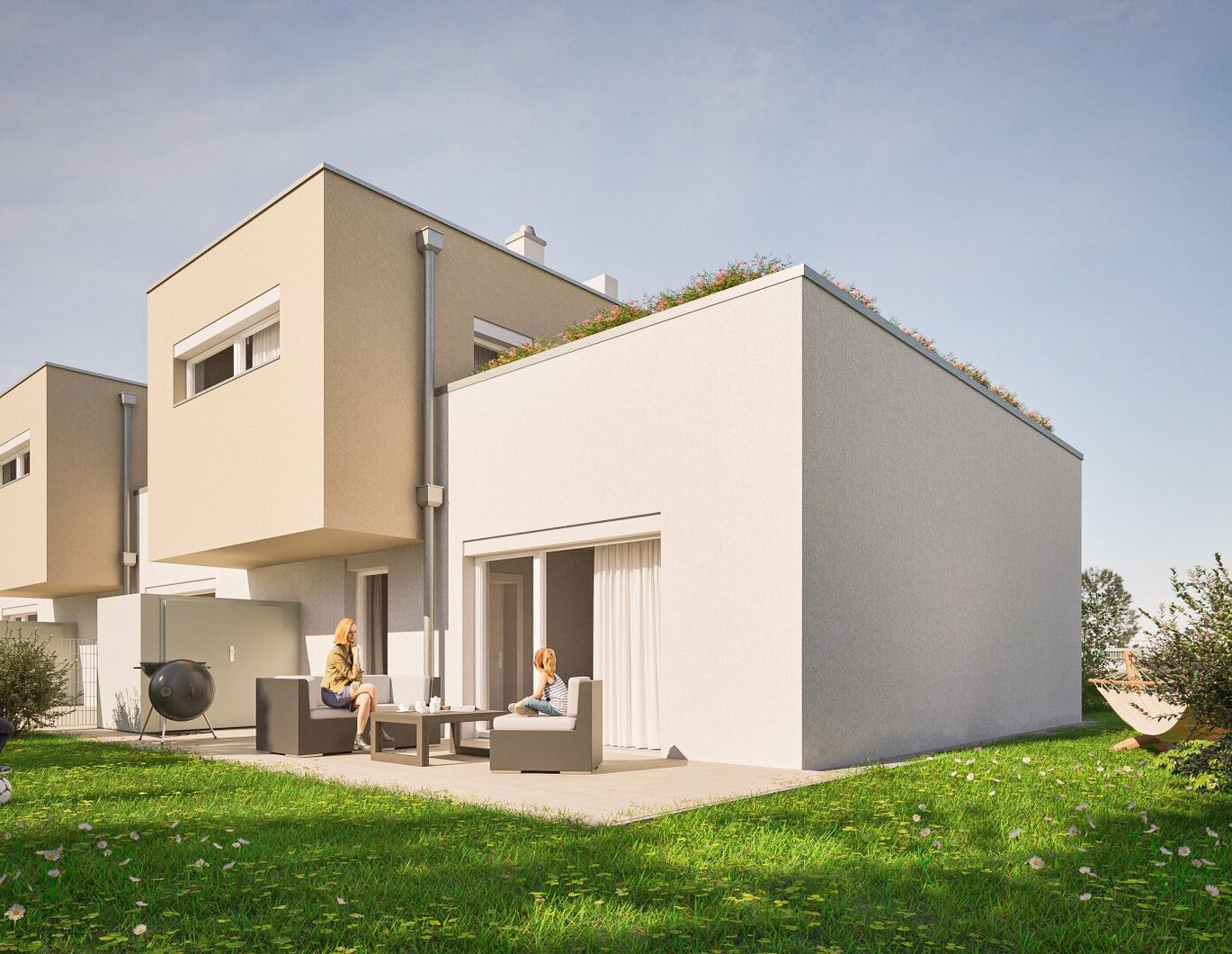 Schönes Eckreihenhaus mit großem Garten und Dachterrasse