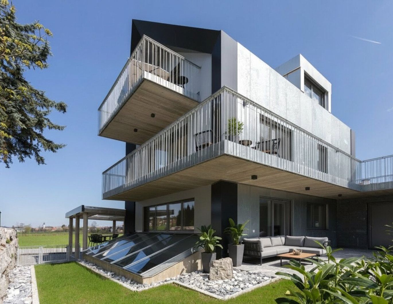 Modernes Eckreihenhaus in Obertrum