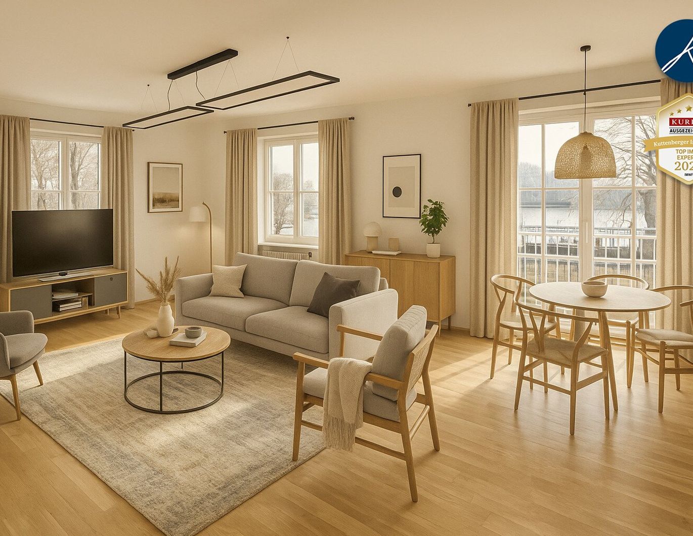 5-ZIMMER MIETWOHNUNG IN SCHÖNER LAGE VON KREMS-STEIN MIT BALKON UND DONAUBLICK