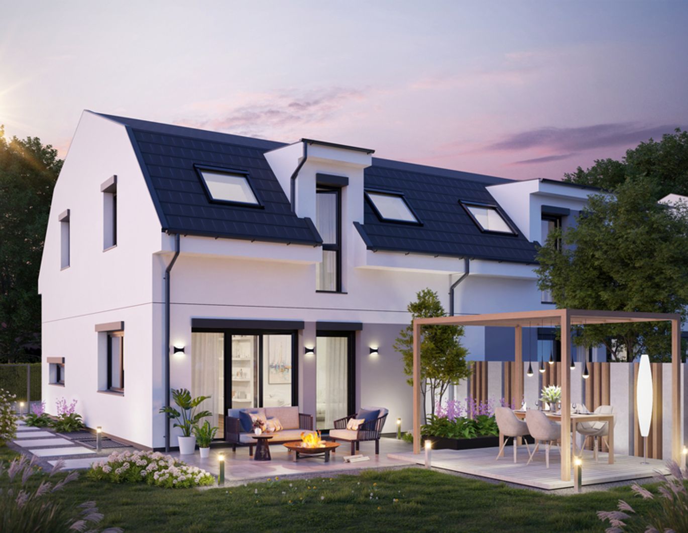 2301, Mühlleitner Straße, An der Stadtgrenze Wiens, Reihenhaus