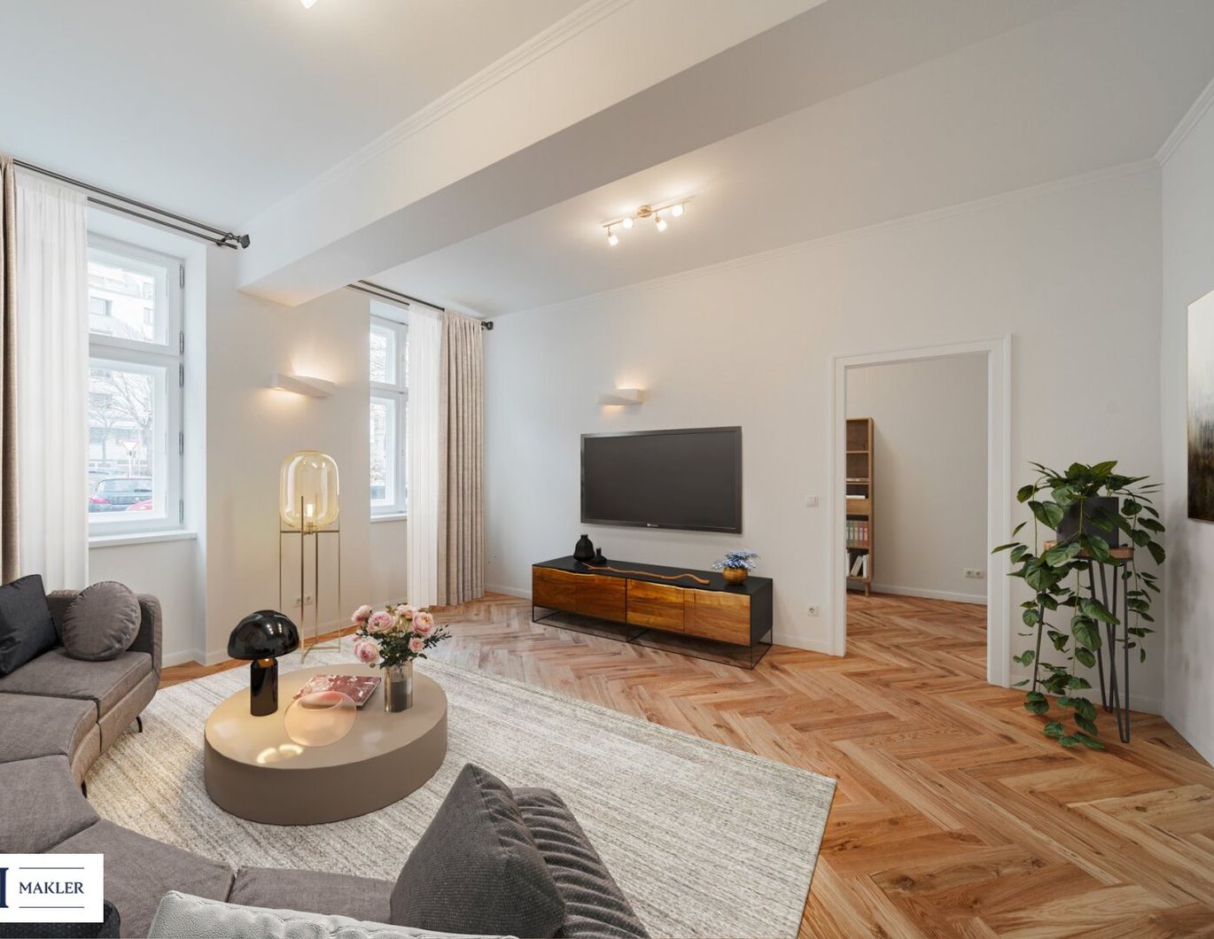 Erstbezug! Wunderschön sanierte Stilaltbauwohnung am Bennoplatz!
