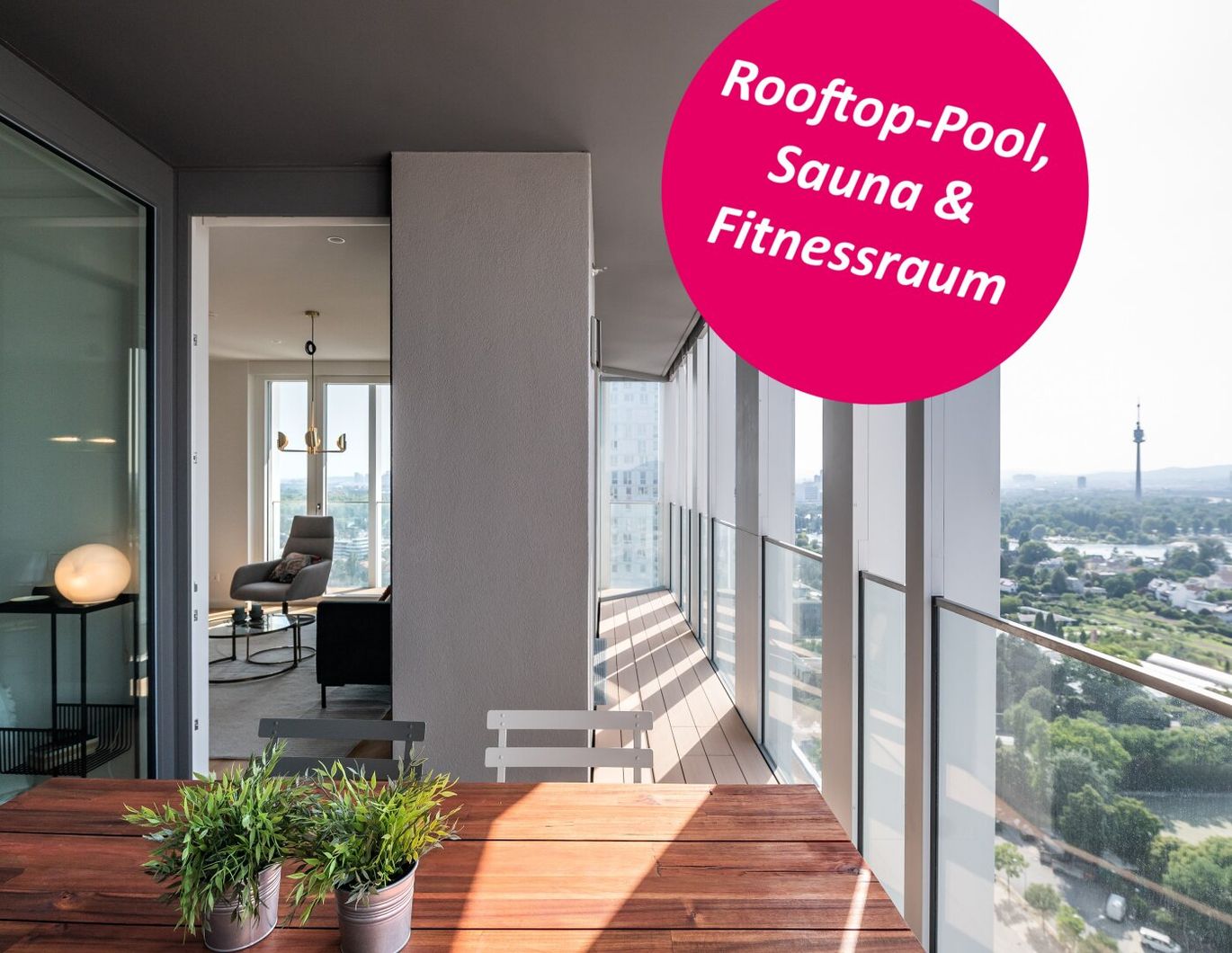 4-Zi.-Erstbezug mit Pool, Sauna & Skylineblick | TOWER HOMES