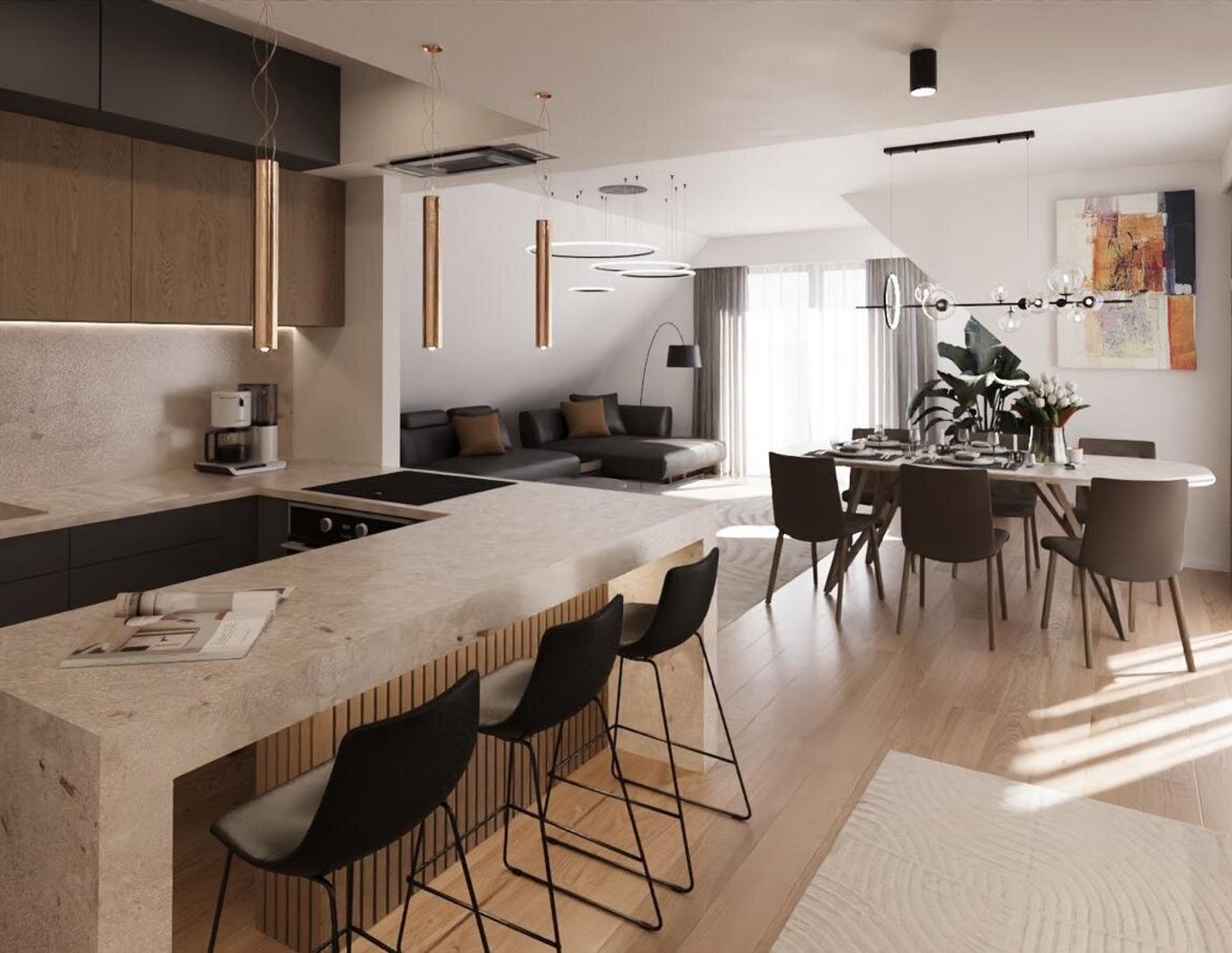 Modernes Penthouse mit 5!!! Sonnenterrassen *Erstbezug *Deckenkühlung *Wasser-Wasser-Wärmepumpe *geräumige Wohnküche *exklusive und stylische Ausstattung *schlüsselfertig