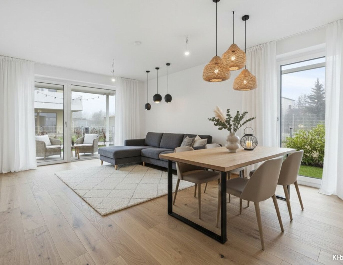 PROVISIONSFREI | Durchdachte 3-Zimmer-Wohnung | Garten aus allen Räumen begehbar | Große Terrasse