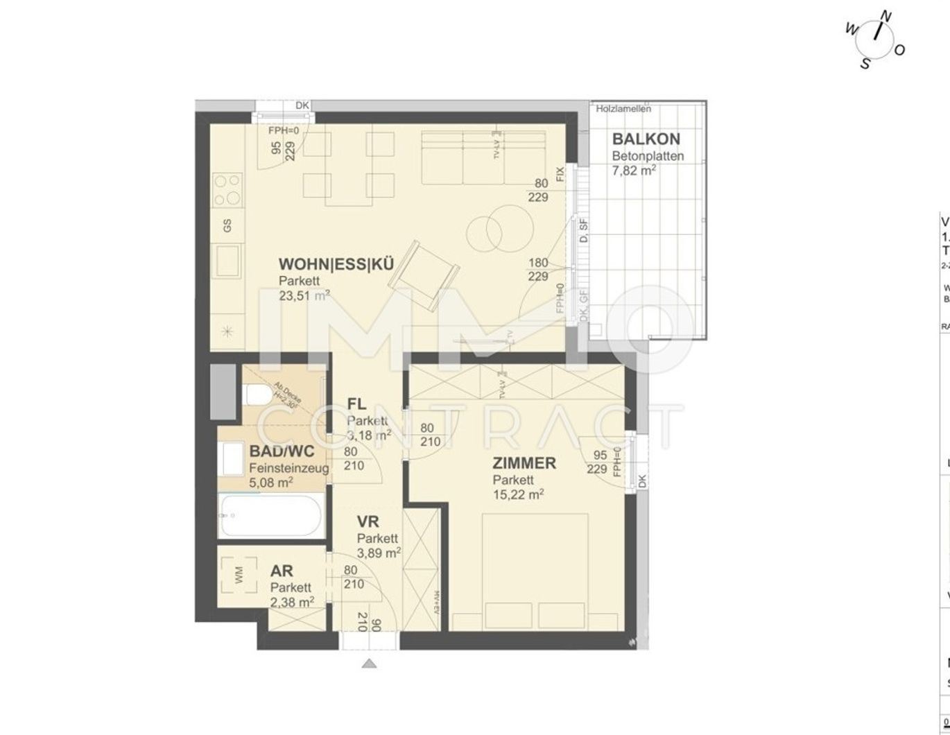 KREMSER WOHNDOMIZIL 2Zi- 53qm - Balkonwohnung, Lift, Tiefgarage, in beliebter Grünruhelage