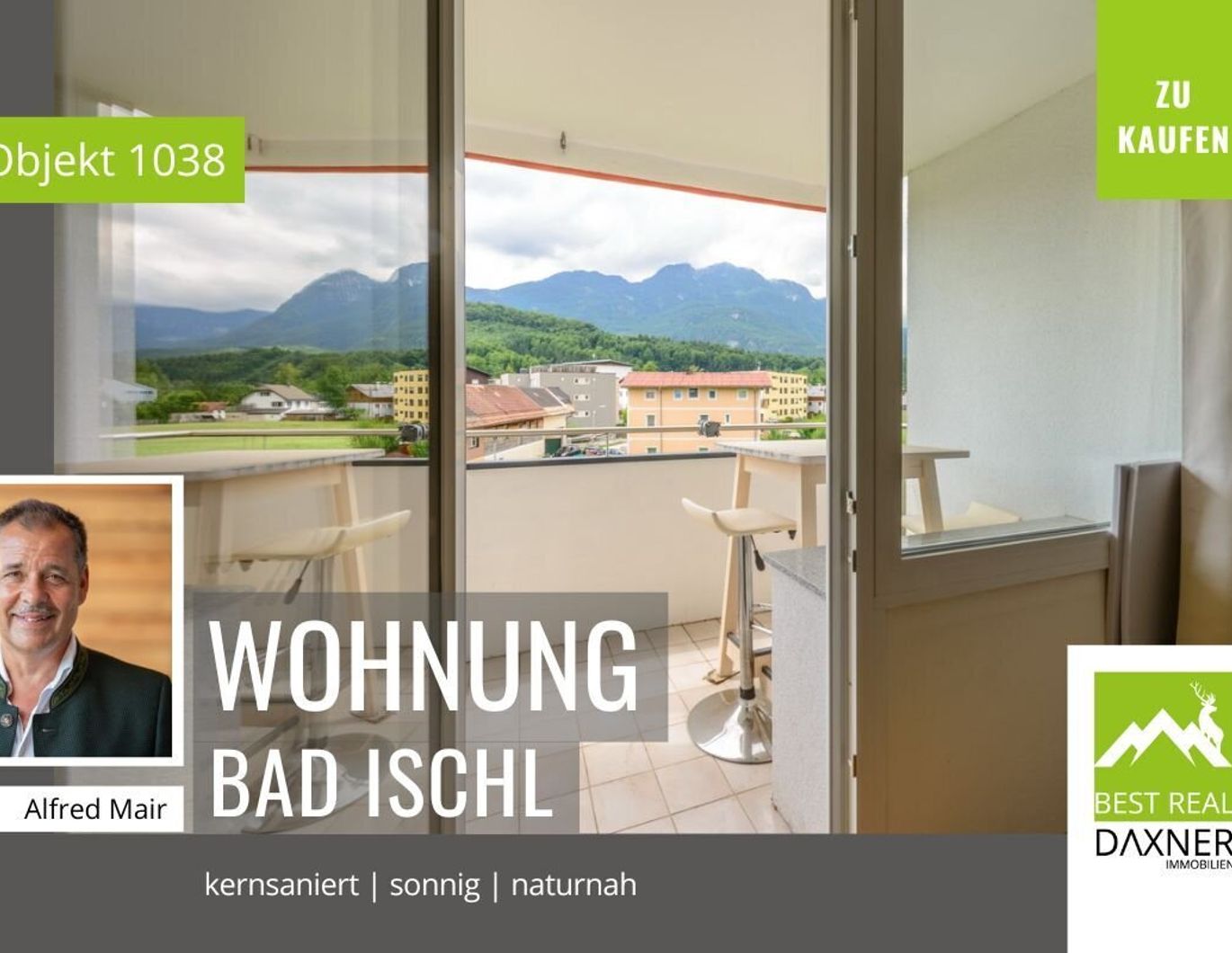 Sonnige 2 Zimmerwohnung in Bad Ischl - kernsaniert