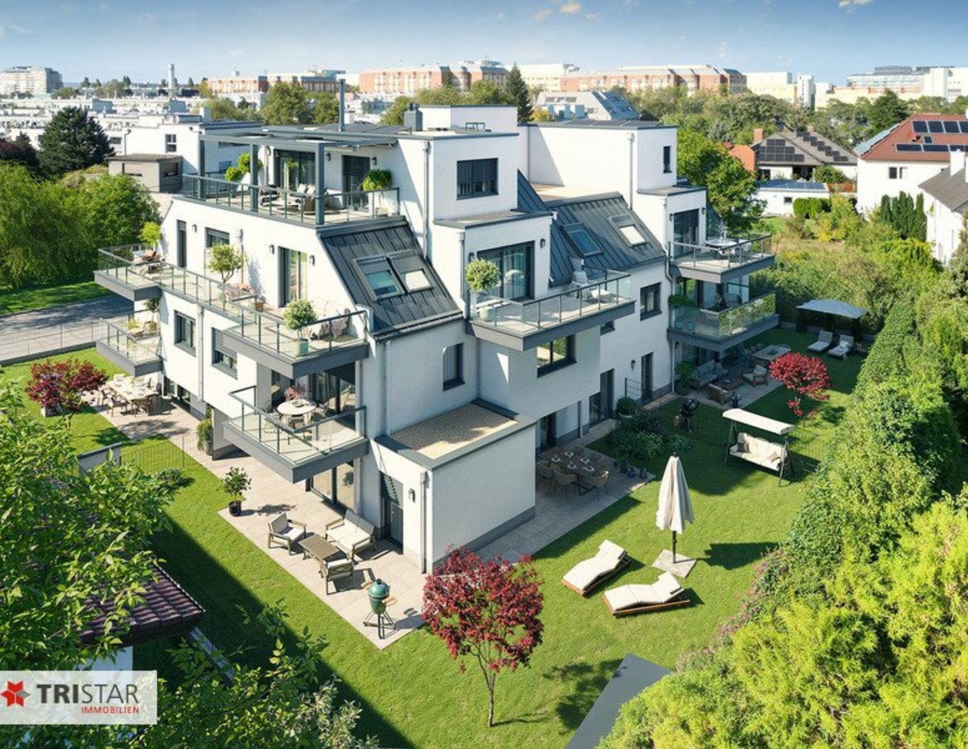 Moderne Gartenwohnung in 1220 Wien: Erstbezug mit Terrasse und Solarenergie!