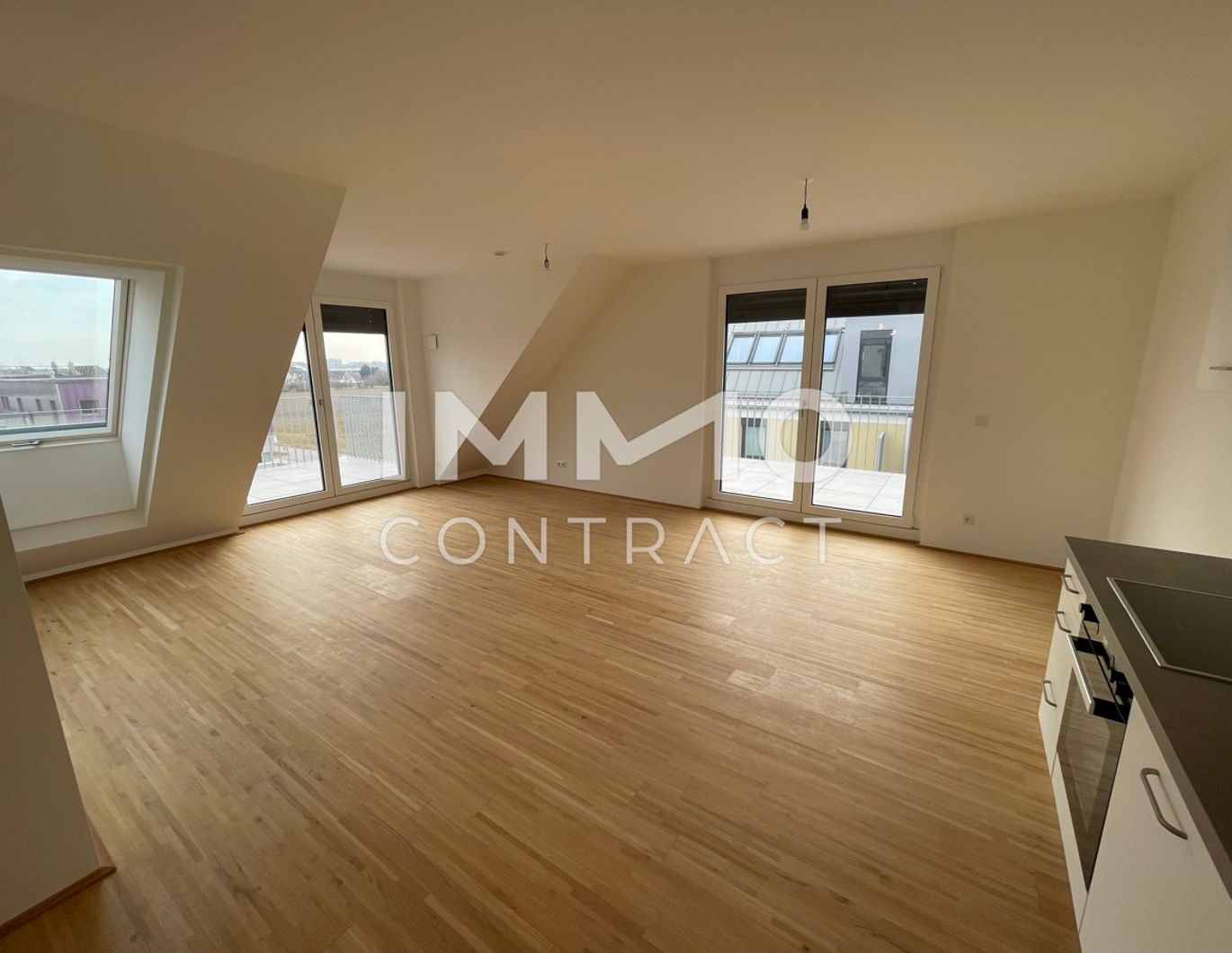 2 Dachterrassen & 2 Monate mietfrei - 3-Zimmer-DG-Wohnung mit Kühlung