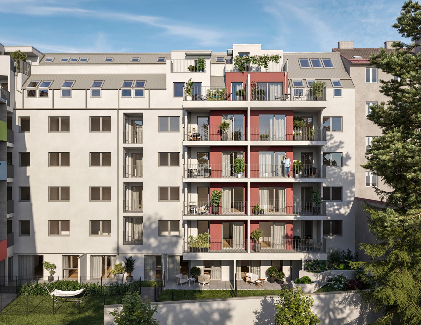 3-Zimmer-Dachgeschoß-Wohnung mit zwei Terrassen - Erstbezug in Niedrigenergiehaus - in 1110 Wien zu mieten