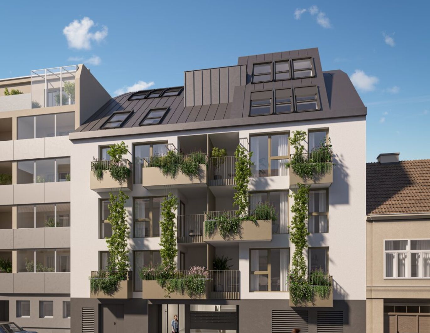 ERSTBEZUG mit Loggia | 3. OG | 2-Zimmer Neubau | Ost-Ausrichtung | Fernwärme | Fassadenbegrünung | TG-Stellplatz optional | Nachhaltiges Wohnbauprojekt