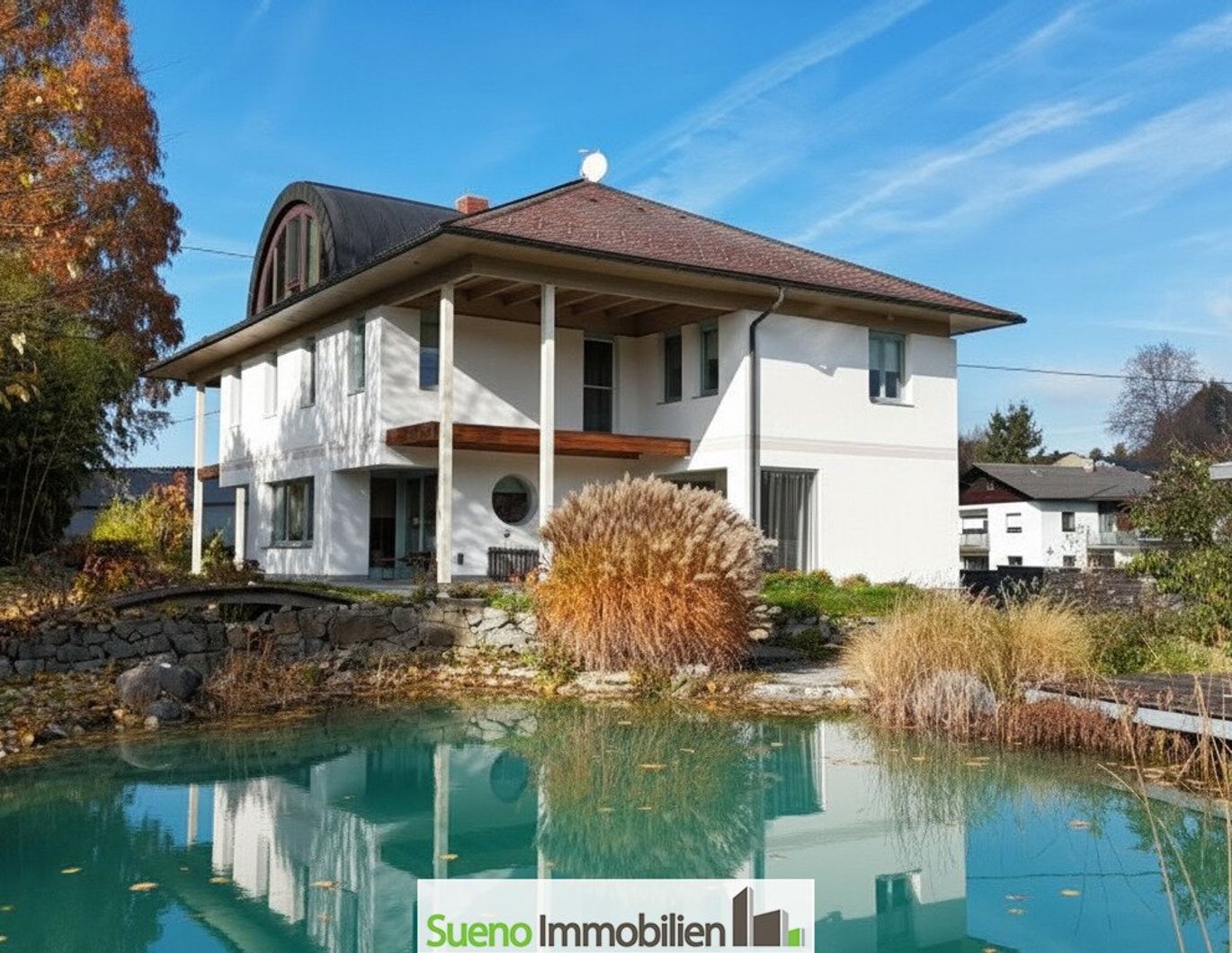 TRAUM-Garten mit Schwimmteich - großes Haus mit 3 Etagen (KG/EG/OG)