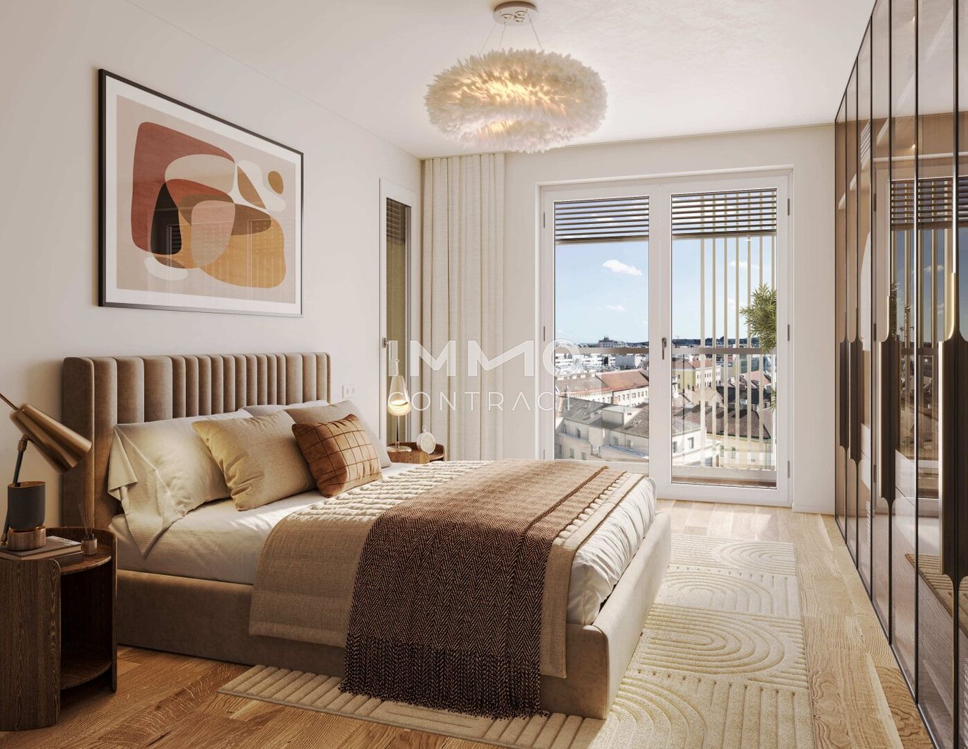 9. Floor! new 3-Room apartment directly at the main train station: Commission-free