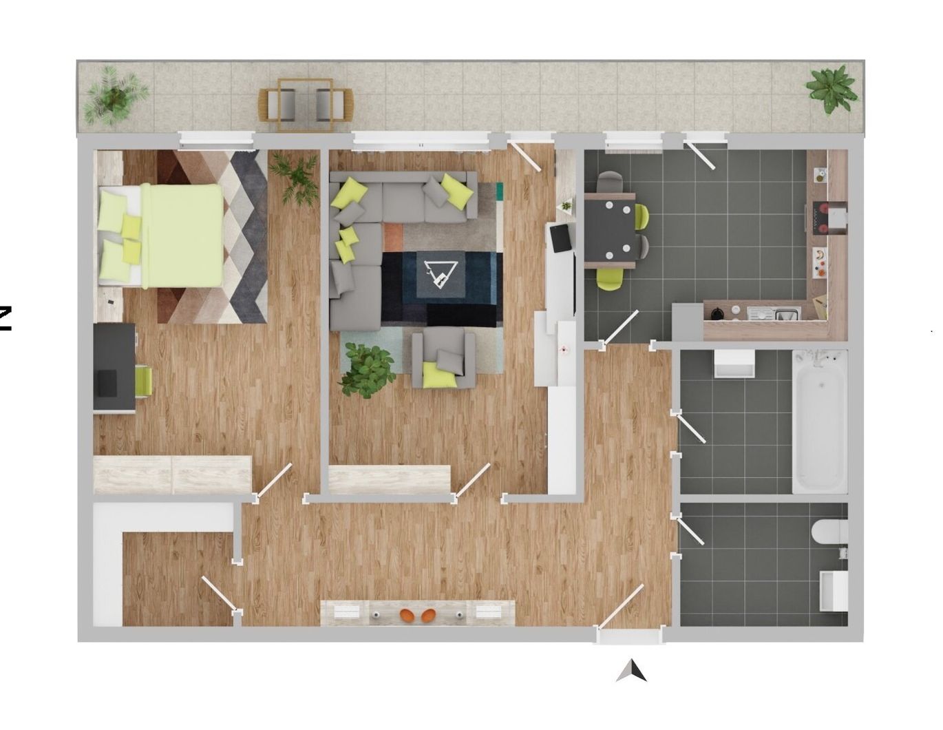 Gelegenheit: Großzügige 2-Zimmer-Wohnung in Stadtnähe (Neu-Rum)