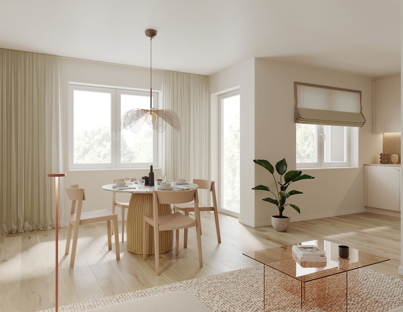 3-Zimmerwohnung mit Loggia, Seeblick u. öffentlichem Seezugang