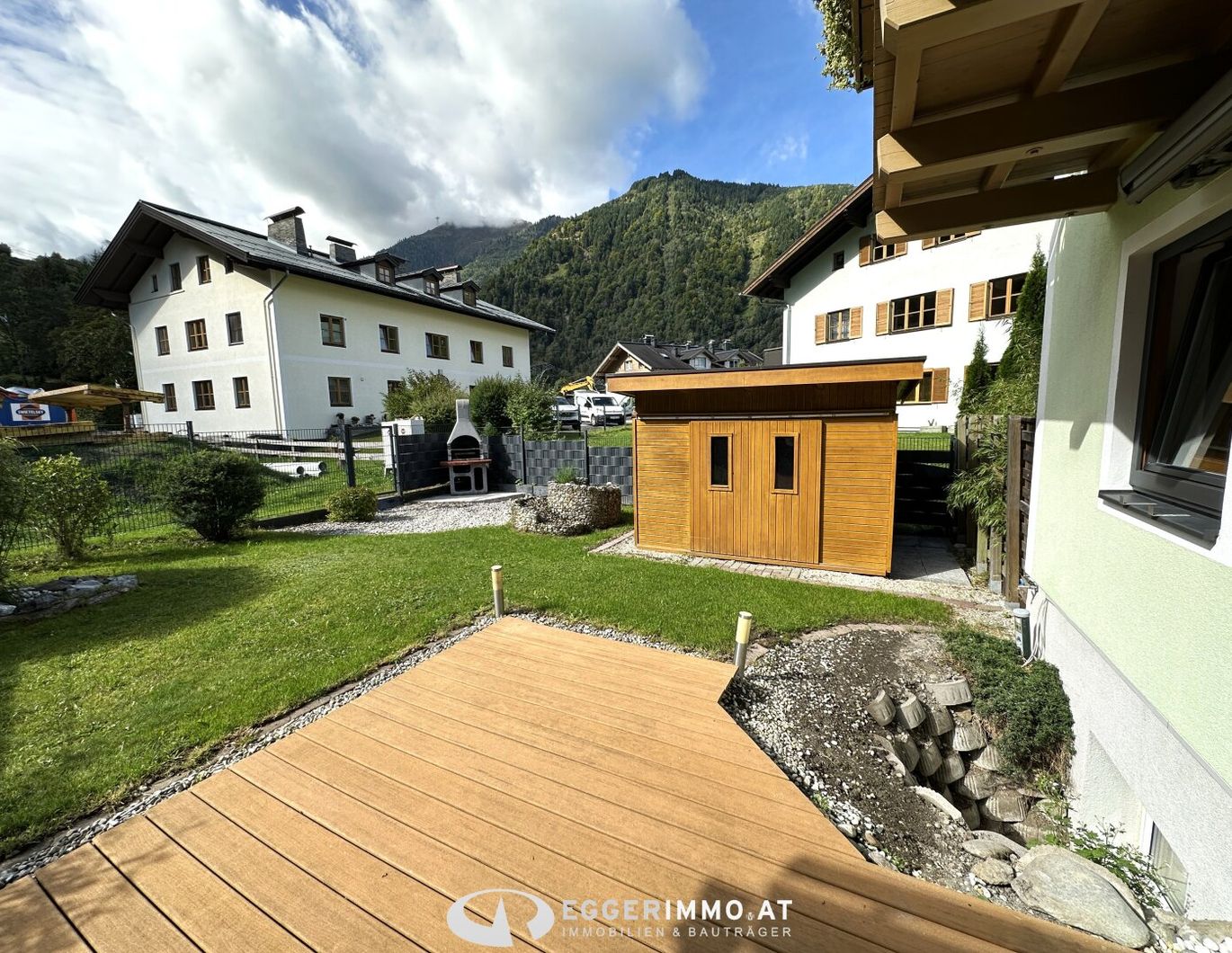5710 Kaprun: Miete: Gartenwohnung; Falkenbachwandgasse, 3 Zimmerwohnung auf 2 Etagen, teilmöbliert ! Kamin ! Parkplatz !