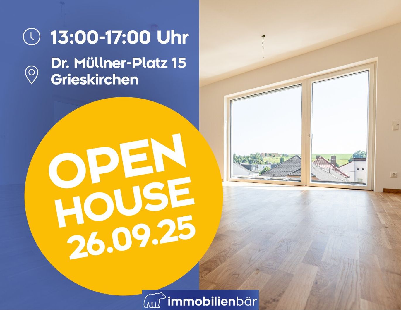 Wohnen im Zentrum von Grieskirchen - Top 5 Haus Prechtlerstraße / 2 Zimmerwohnung mit Blick über Grieskirchen