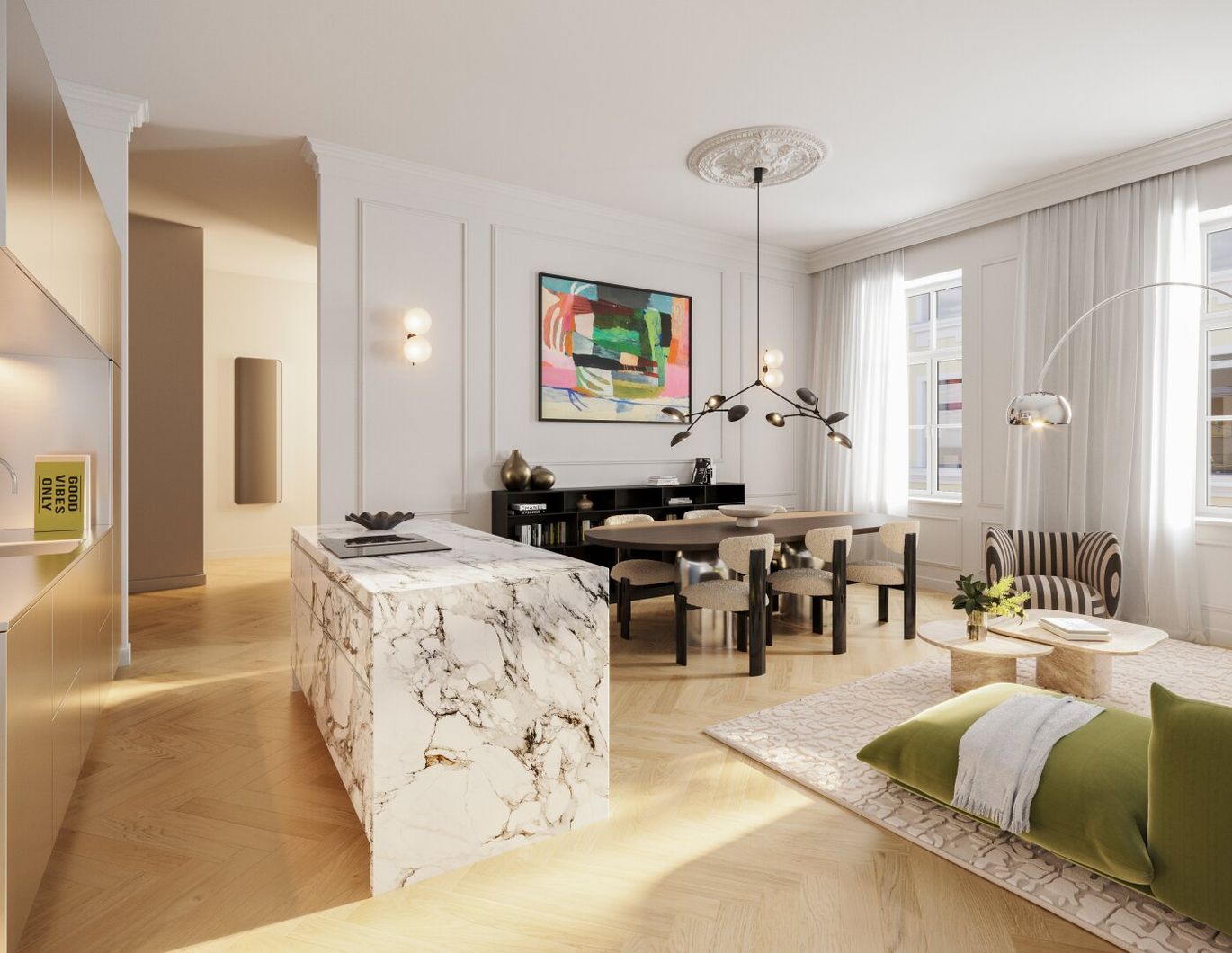 Rose Nine - Charmante 2 Zi Altbau-Wohnung mit Außenfläche