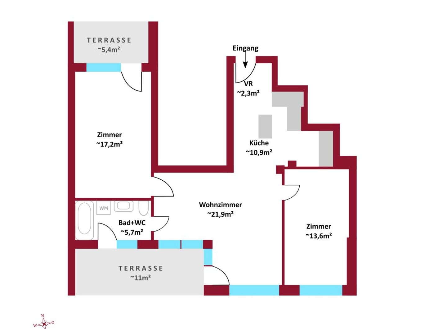 JETZT NOCH WÜNSCHE EINBRINGEN! DG Neubau/Erstbezug I 2 Terrassen + Dachterrasse I Schlüsselfertig I Luftwärmepumpe inkl. Kühlung (copy)