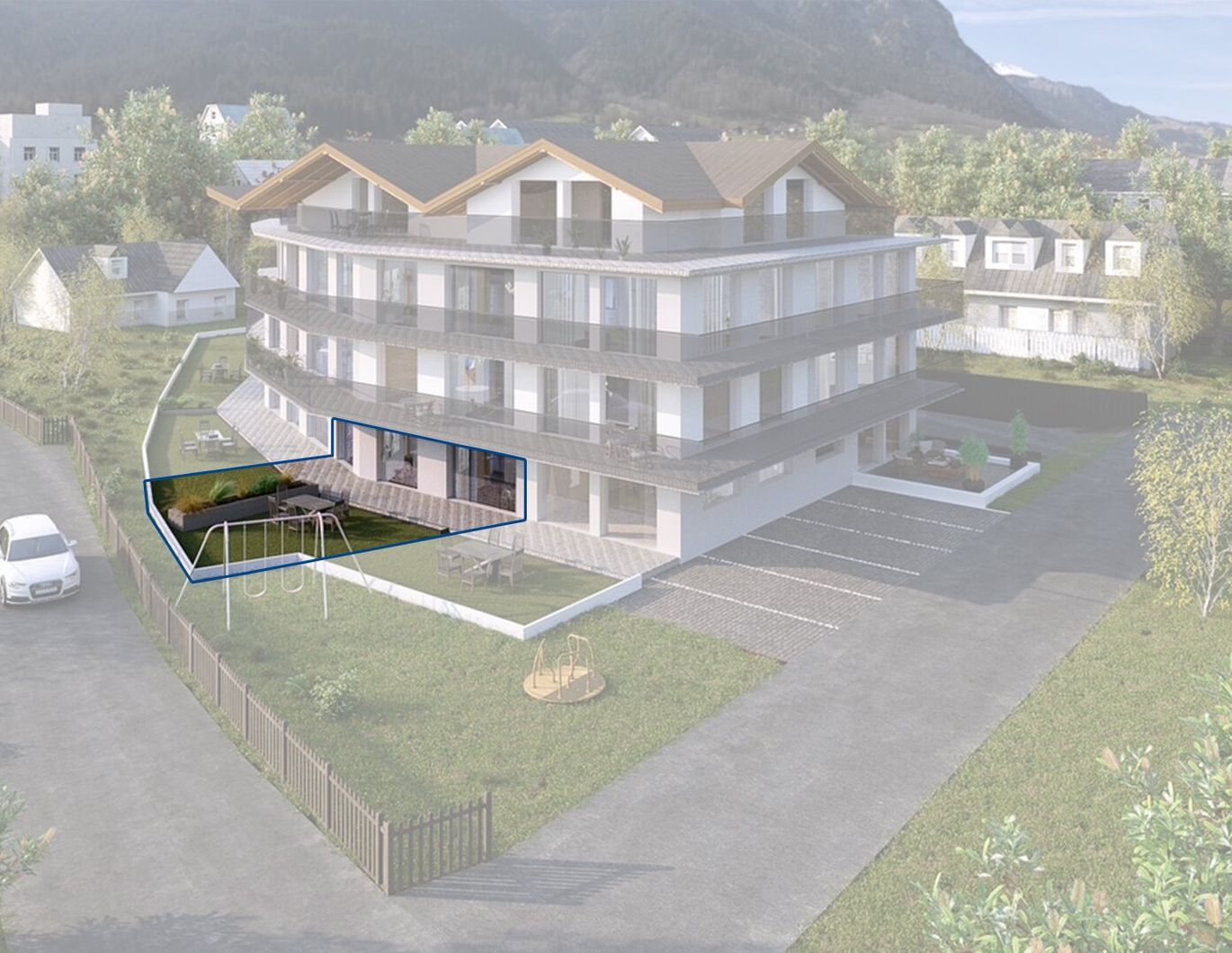 Top 03: Exklusive 3-Zimmer-Neubauwohnung mit Traumterrasse und Garten