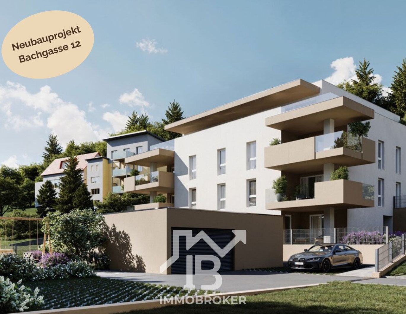 4-Zimmer-Wohnung im Obergeschoß mit 23 m² Terrasse
