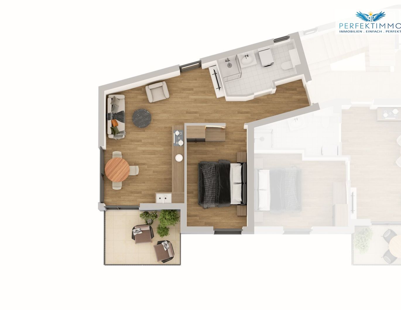 Stilvolle Neubauwohnung mit großem Südwestbalkon