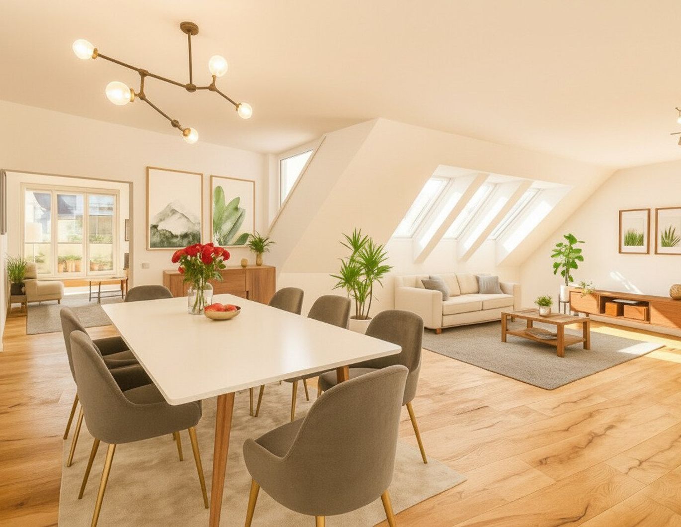 Raumwunder im Dachgeschoß - großer Wohnbereich, ruhige Terrasse - 9. Bezirk!!!