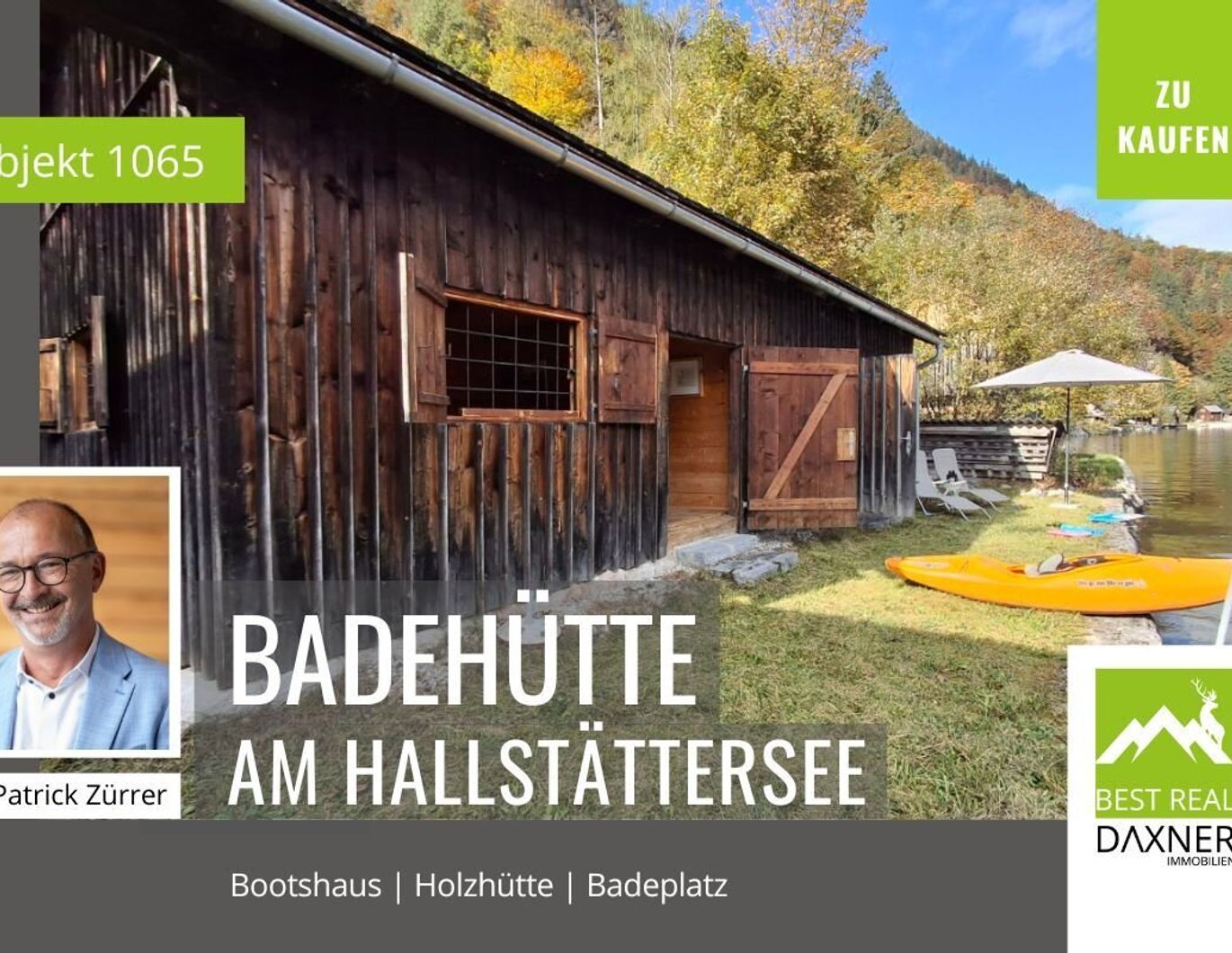 Einzigartig: Hütte und Badeplatz direkt am Hallstättersee.