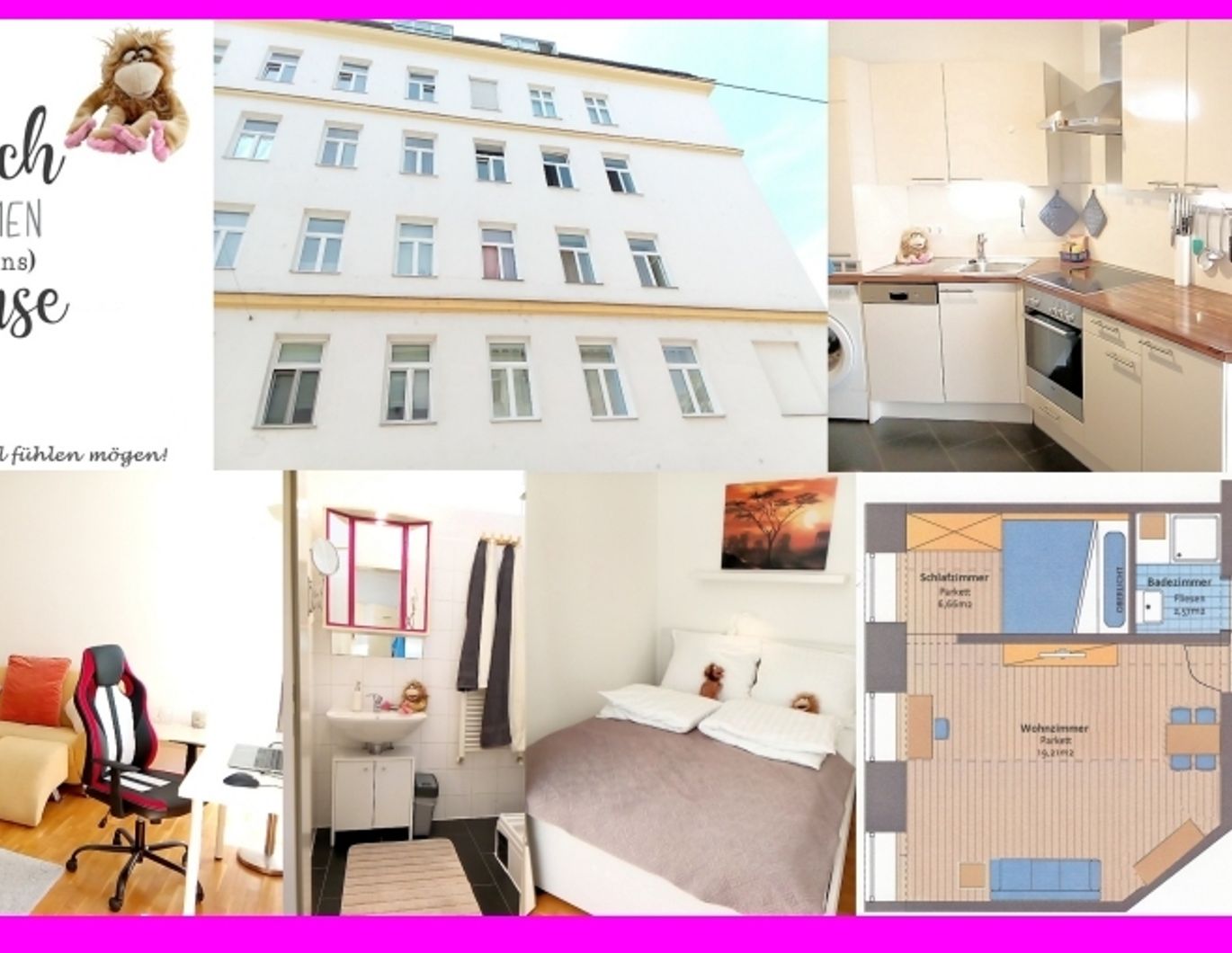 ALLes INklusive Wohnen auf Zeit+Provisionsfrei+komplett ausgestattet+38m²