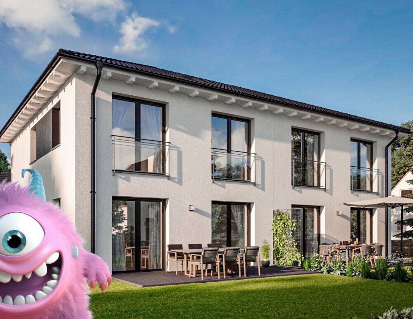 Charmante Doppelhaushälften in Lustenau: 5,5 Zimmer, Garten & Erstbezug