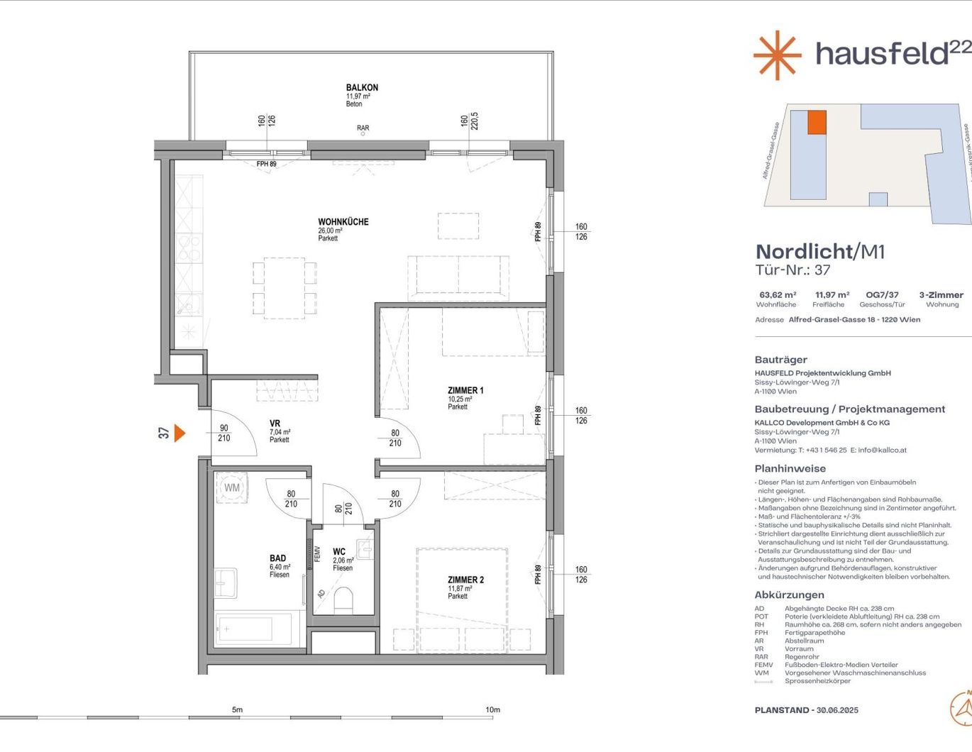 Unbefristete Neubau-Mietwohnung im Oberen Hausfeld | Termin online buchen: www.hausfeld22.at/nordlicht