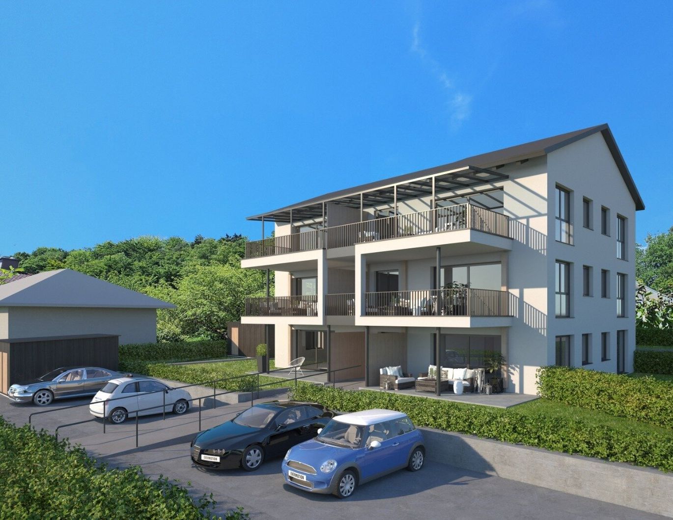 Reifnitz: Eigentums Wohnungen 200 Meter vom See weg, 100% Wörther See Blick, nur 6 Wohneinheiten mit Lift !