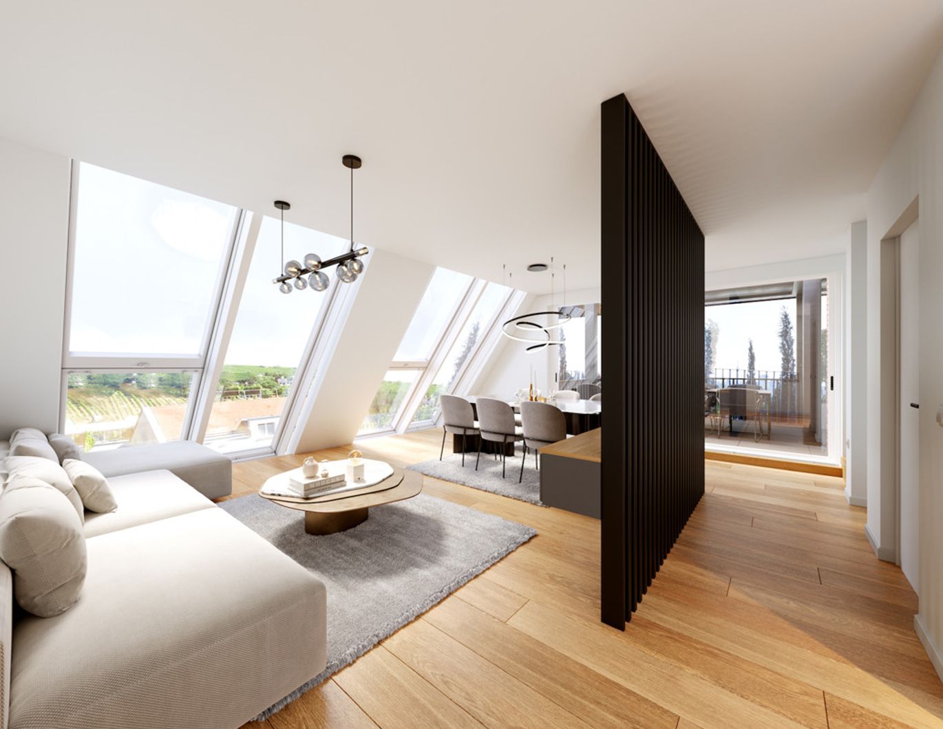 Penthousetraum mit Blick in die Weingärten