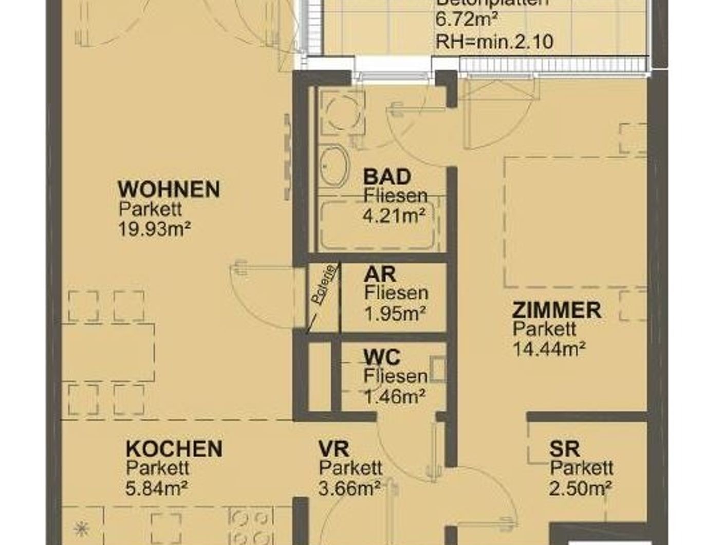 AKTION Erstes Monat Mietfrei - 2 Zimmer Wohnung mit Loggia - nähe Marchfeldkanal