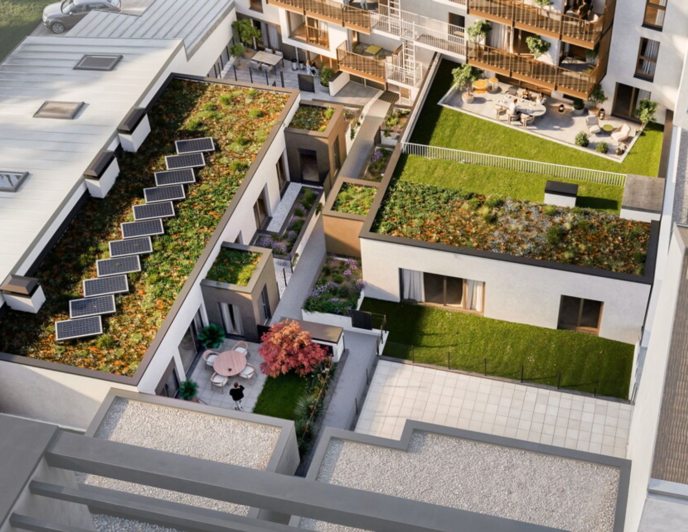 ERSTBEZUG mit großer Terrasse im Innenhof - moderne 2-Zimmer-Wohnung