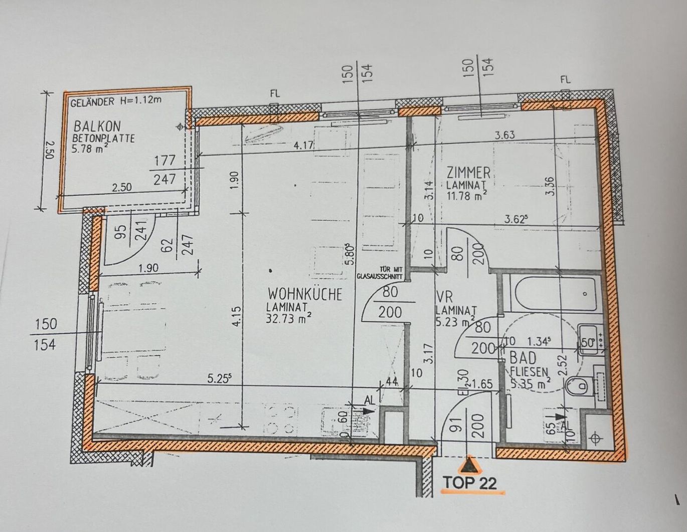 Hardtmuthgasse/Leebgasse: Gepflegte 2 Zimmer-Balkonwohnung - Wohnküche - 3. Liftstock - Gute Infrastruktur