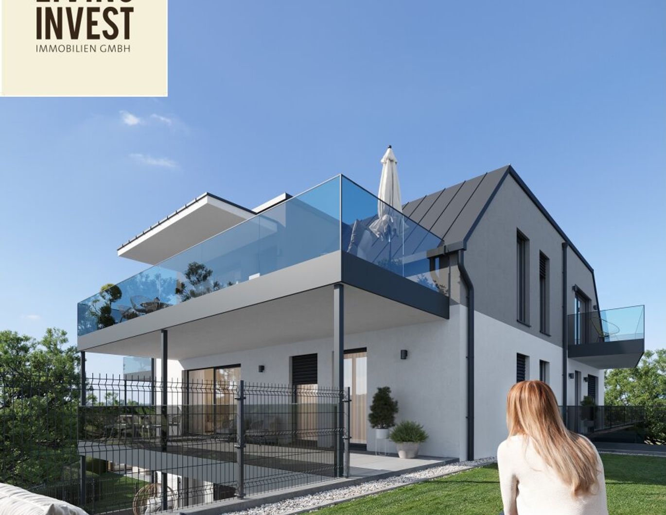 LIV - Parkview | Elegante Gartenwohnung mit Rauchglas-Balkon & Grünfläche