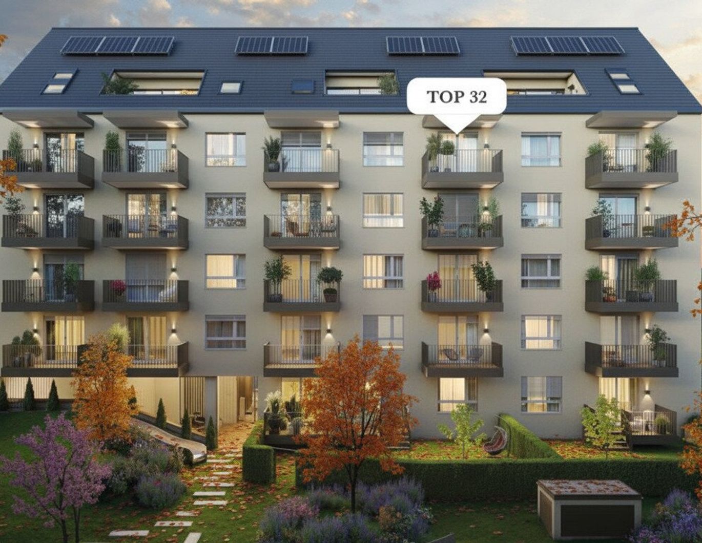 Moderne 2-Zimmer-Wohnung mit Balkon im 4. Obergeschoss