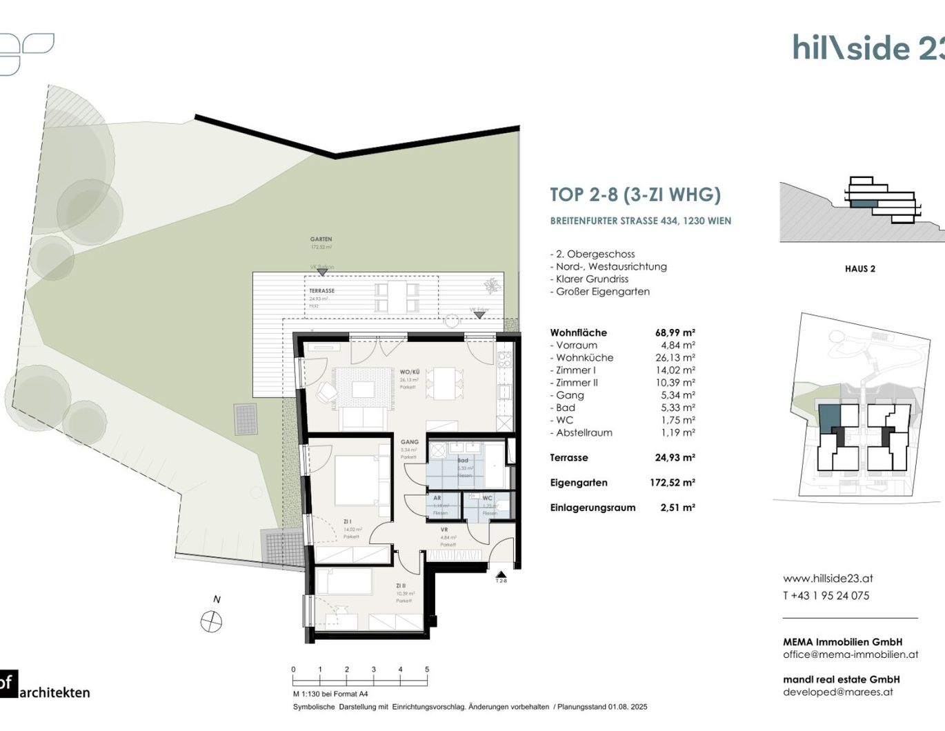 Exklusive 3-Zimmer-Wohnung mit 172 m² Garten zu verkaufen!