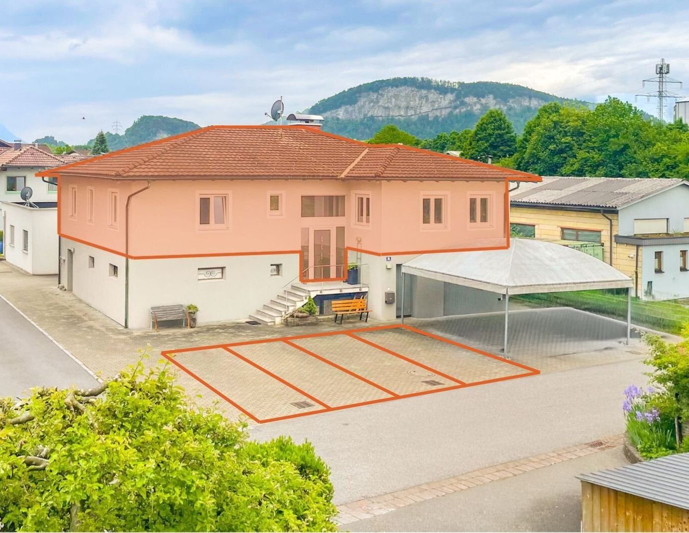 Altach | Penthousewohnung in Einfamilienhaus mit großer Sonnenterrasse und Weitblick