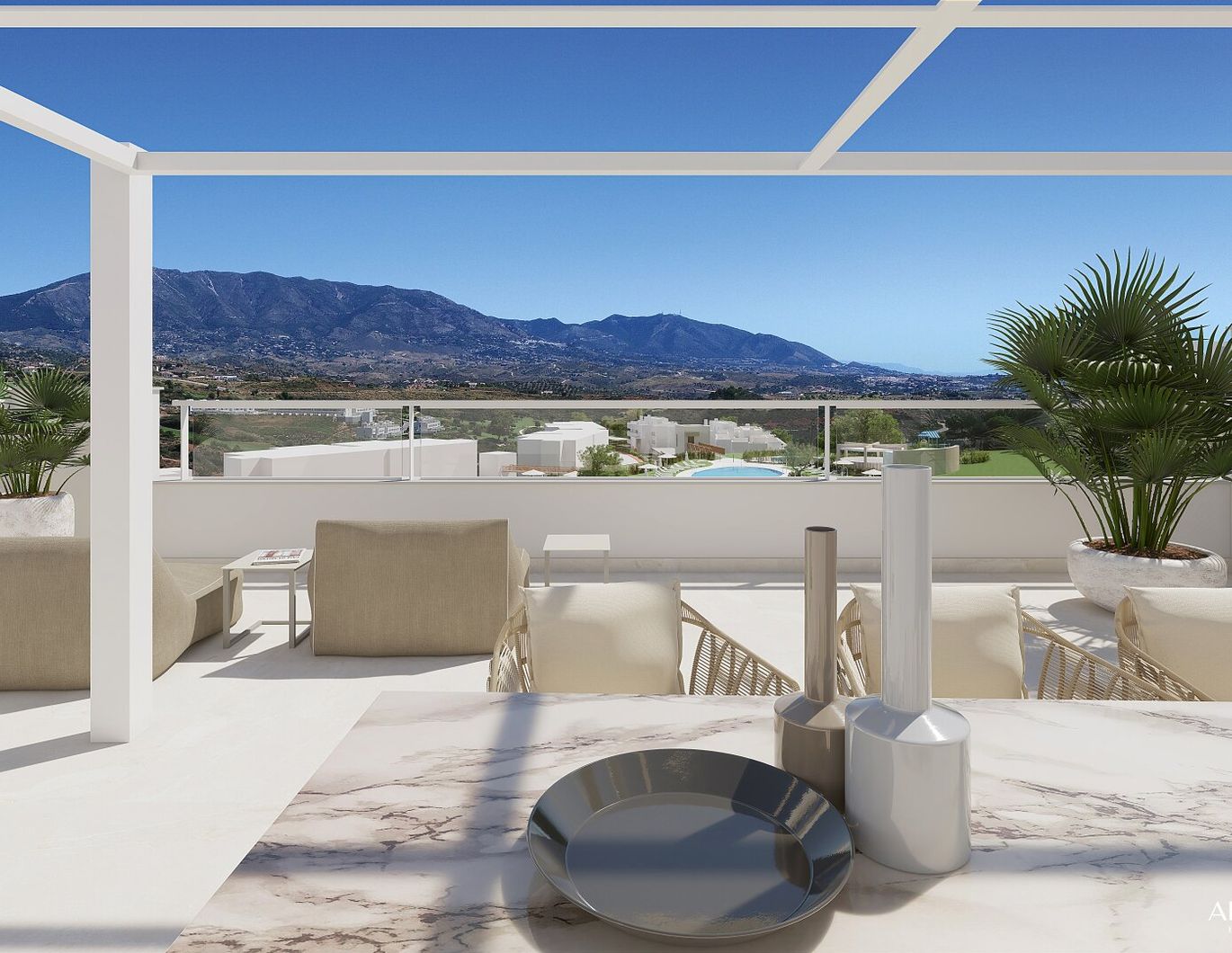 Projekt Solana Ost - Meer und Golf zwischen Marbella und Fuengirola in Bucht von Mijas