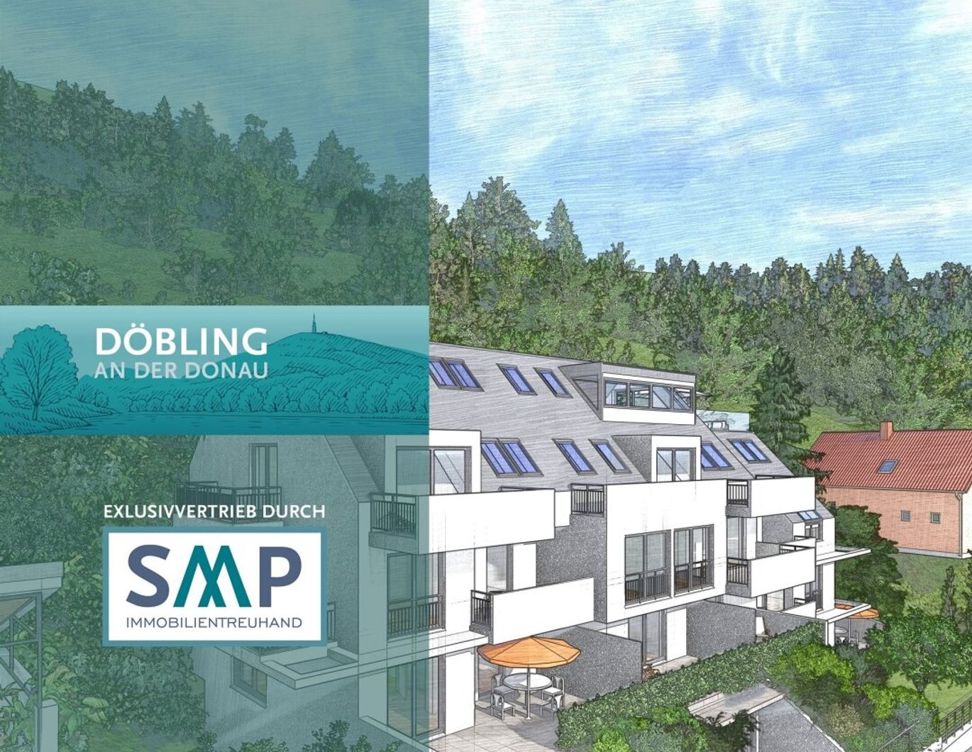 Döbling an der Donau: Die exklusive Garten-Oase im ersten Stock