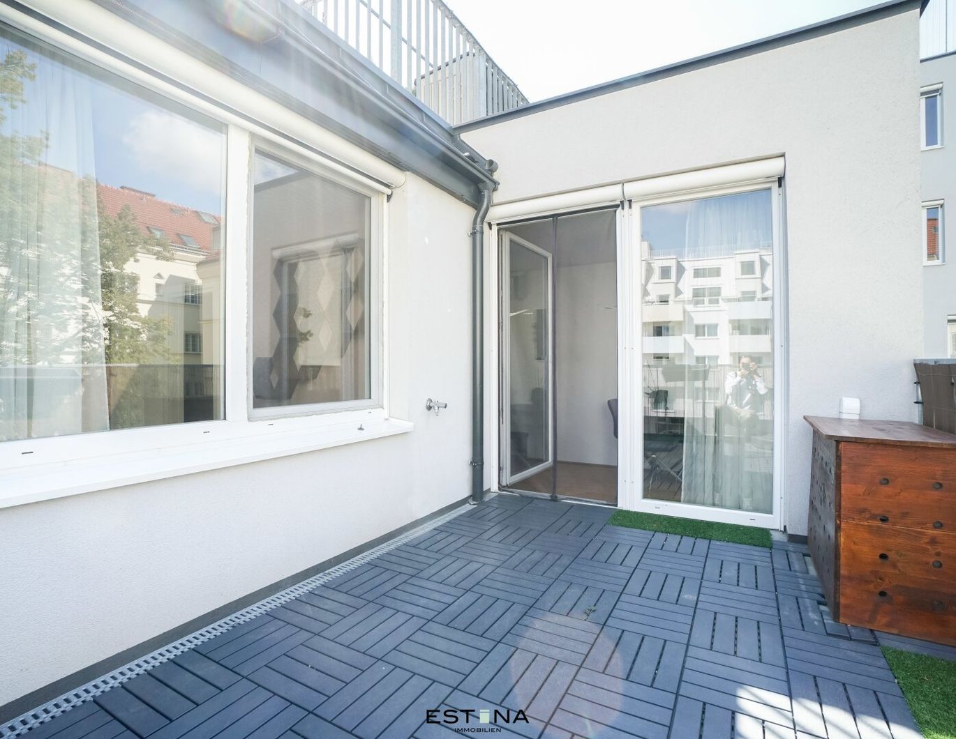 Modern möblierte Terrassenwohnung - Nahe Donauzentrum - Klimaanlage