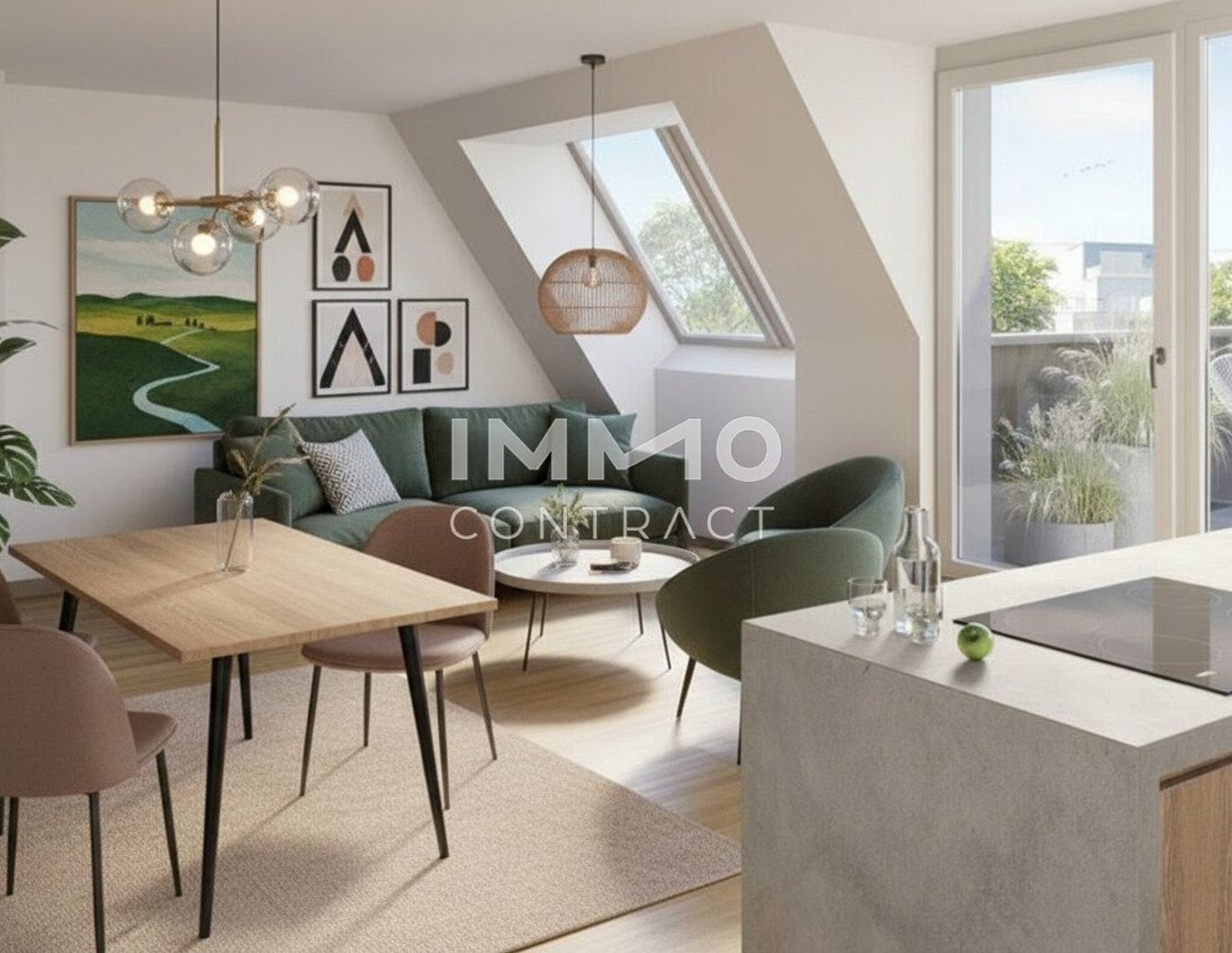 Sonnige 3-Zimmer-Wohnung mit großem Balkon im provisionsfreien Erstbezug