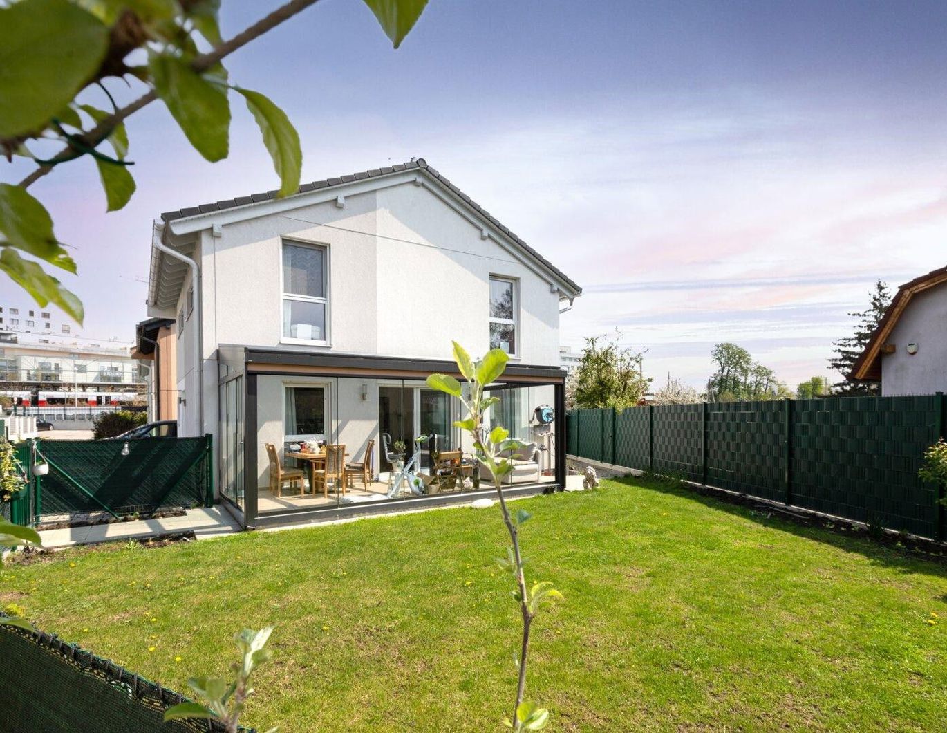Einfamillienhaus in Jedlersdorf mit Blick Richtung Denglerpark