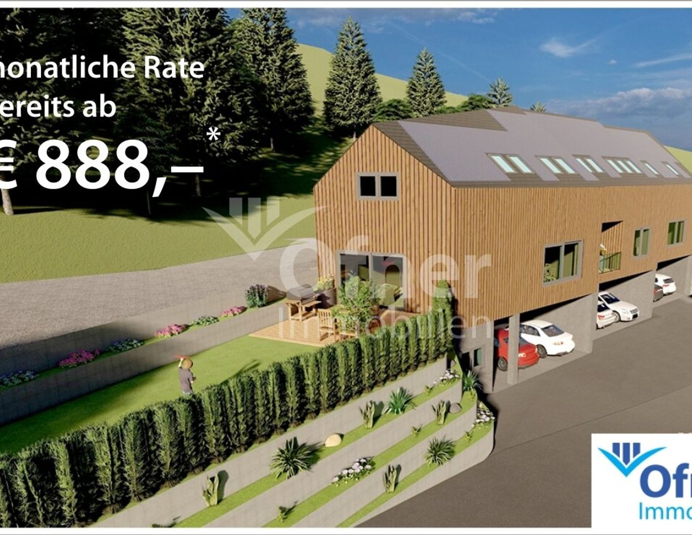 Ihre neue Adresse: Wohntraum aus Holz im Grünen - am Puls der Zeit!