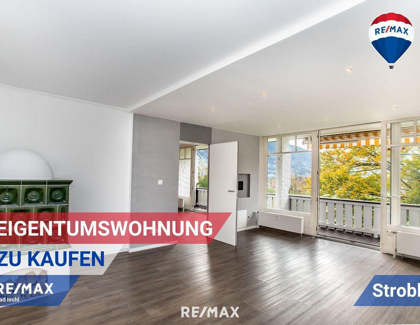 Am Wolfgangsee- lichtdurchflutete 2-Zimmer-Wohnung mit zwei Loggien