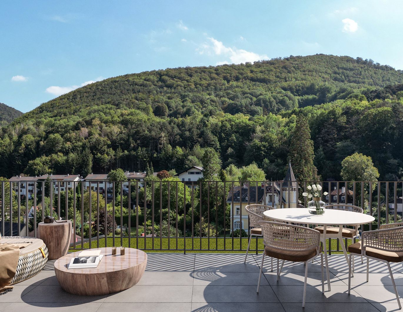 PROVISIONSFREI: Einzigartiges Wohngefühl: Luxuriöse Dachgeschoßwohnung mit Grünblick und 68m² Terrasse - zu kaufen in 2391 Kaltenleutgeben