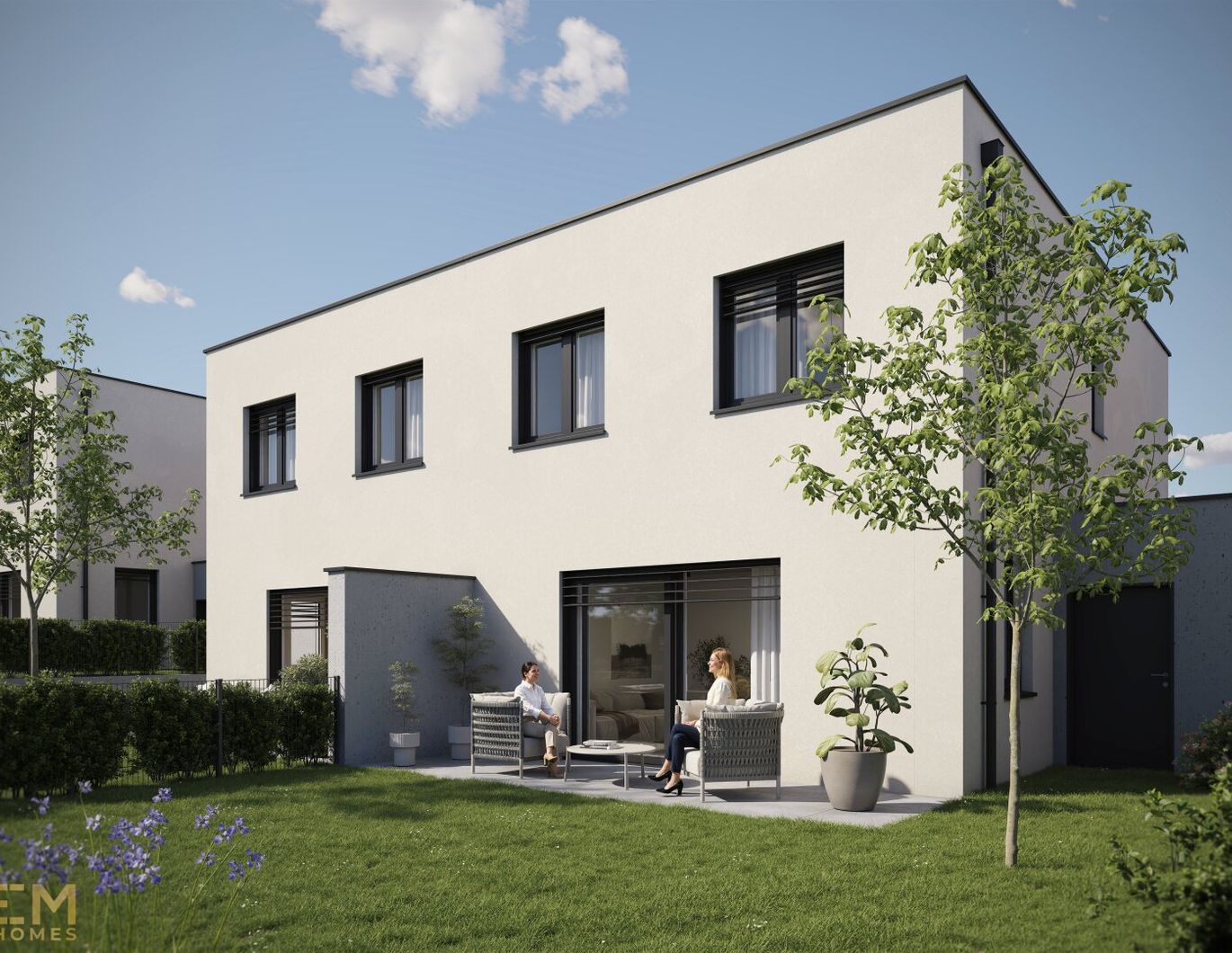 Top 7: Neubau Doppelhaushälfte in Steyr: 5 Zimmer, Terrasse, Eigengarten, Carport, belagsfertig.